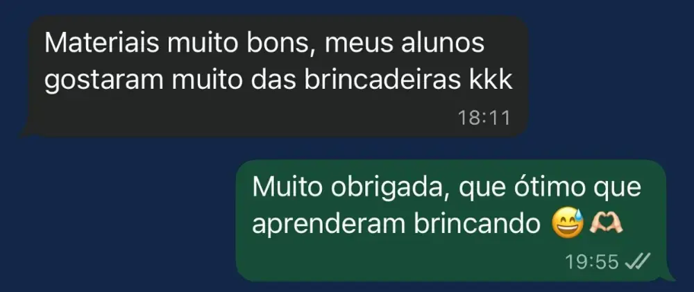 Feedback real de professor via WhatsApp 5