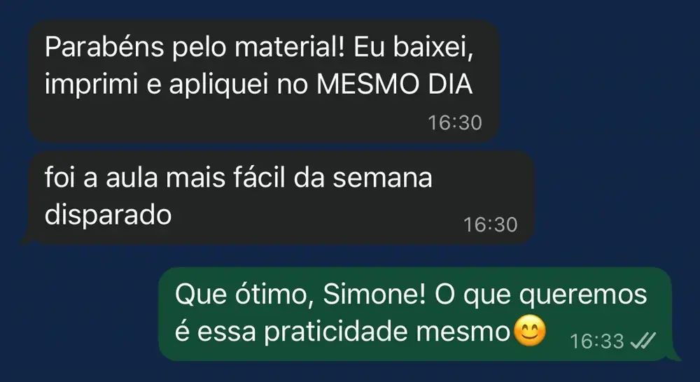 Feedback real de professor via WhatsApp 6