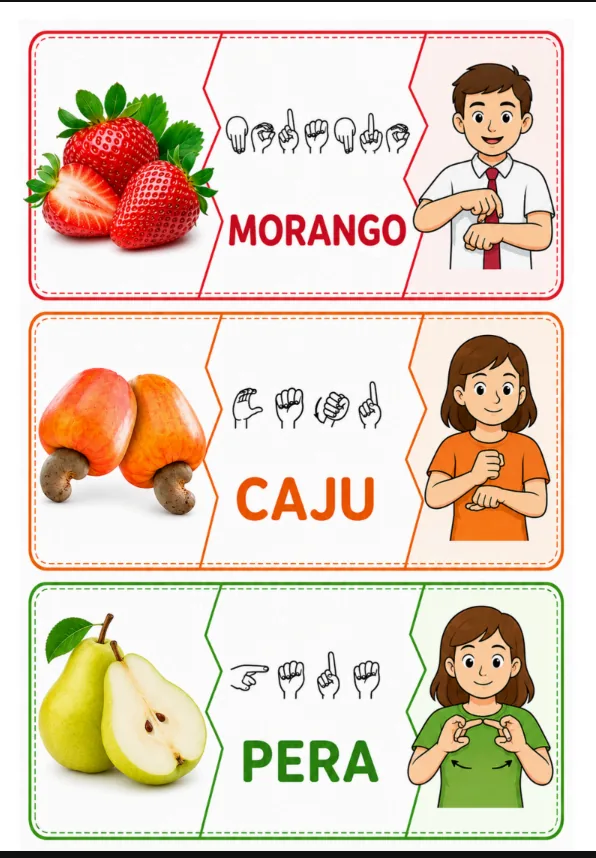 Exemplo do jogo Encaja Frutas en LSM