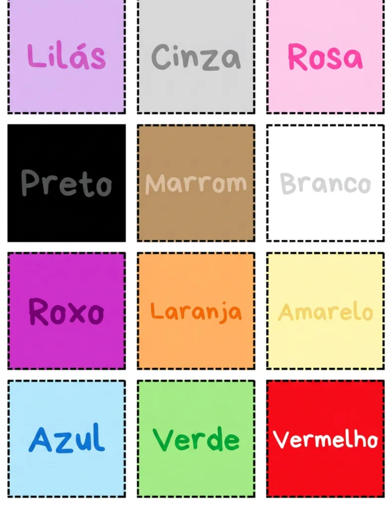 Tarjetas de señas y colores