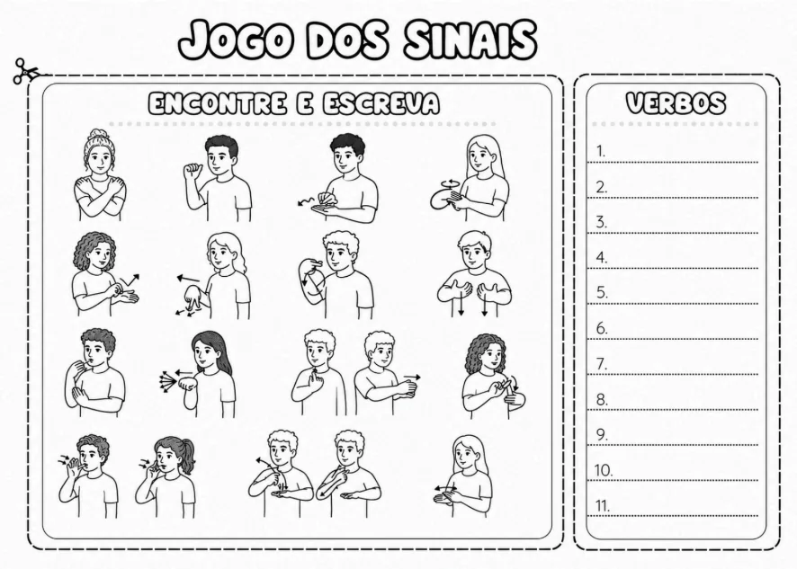 Hoja de actividades Juego de Señas