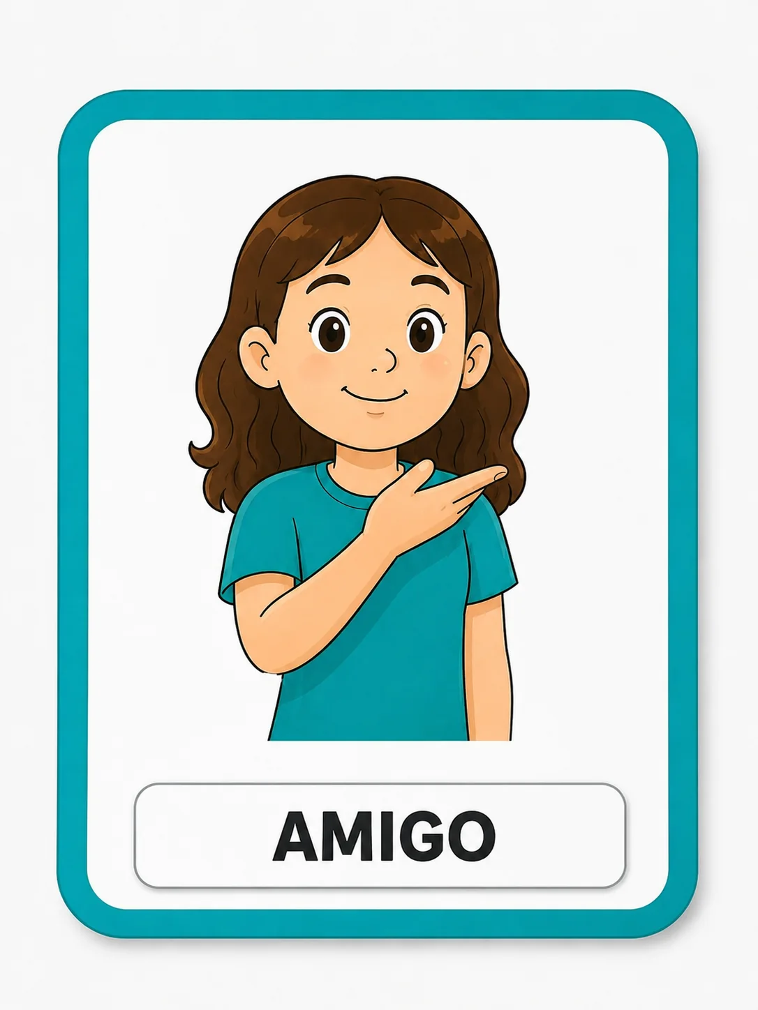 Tarjeta ilustrada del Memorama de Señas