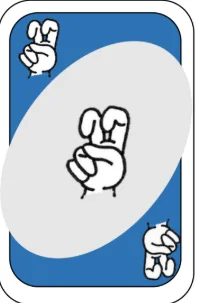Carta azul del juego UNO en LSM